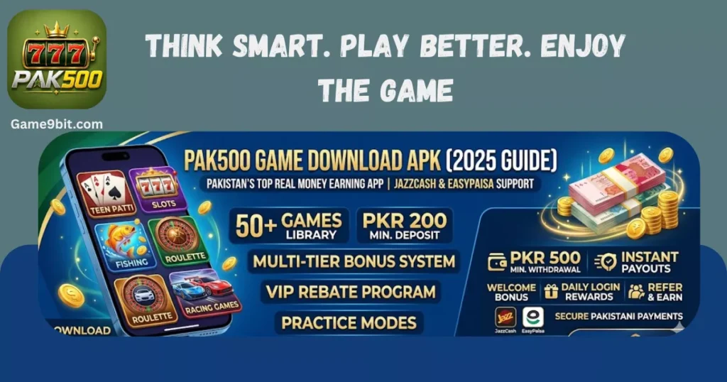 PAK500 game is the best gaming app in Pakistan