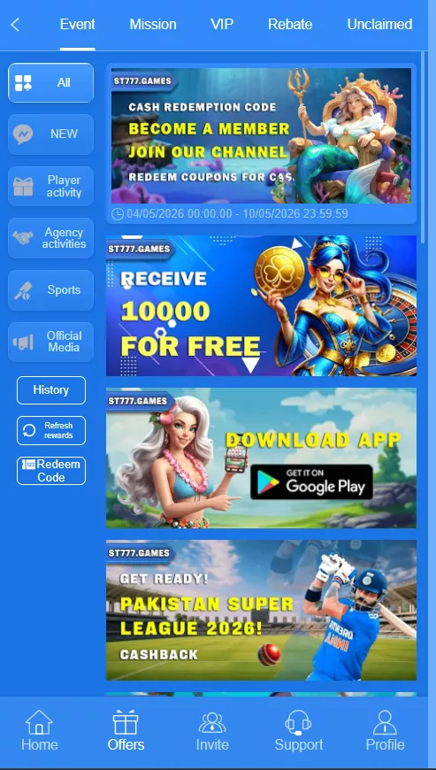 Best free rewards in ST777 Game