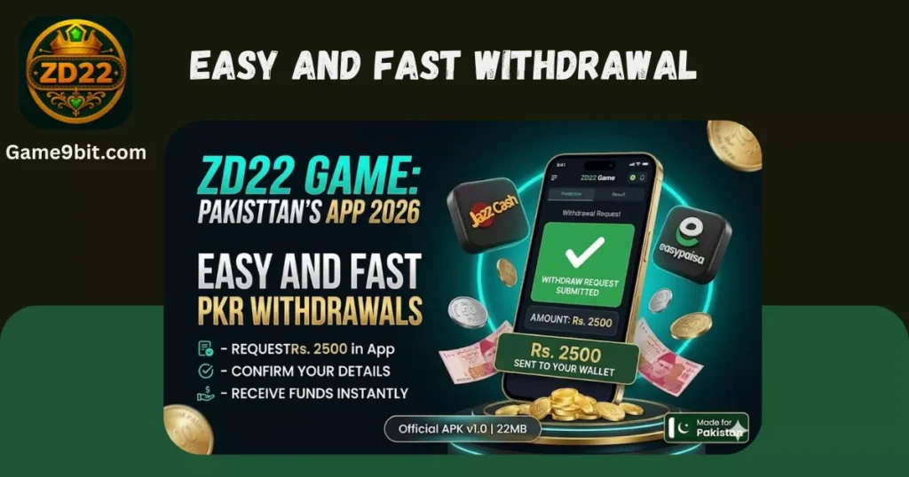 Easy and fast withdrawal 