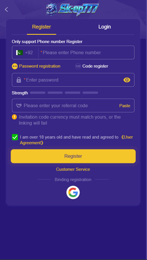 EP777 Game login