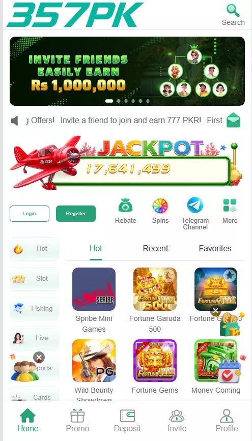 357PK is the best casino App you can win a lot of rewards easili.