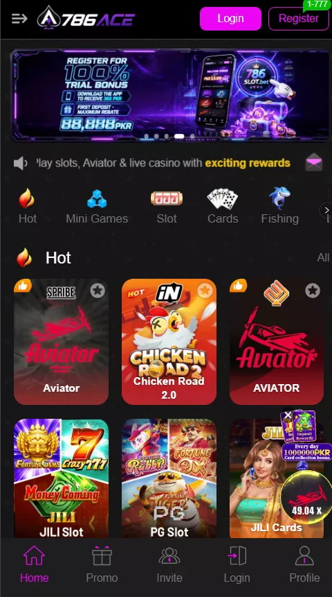 786ace is the best new winning game in pakistan