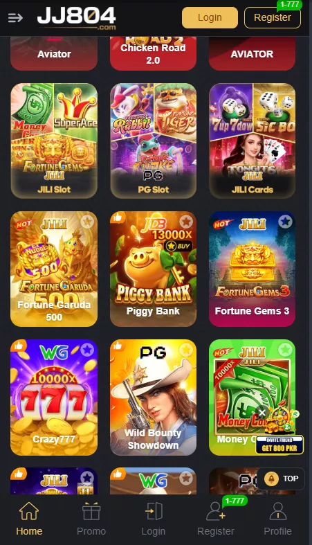 JJ804 is the best casino game in Pakistan.