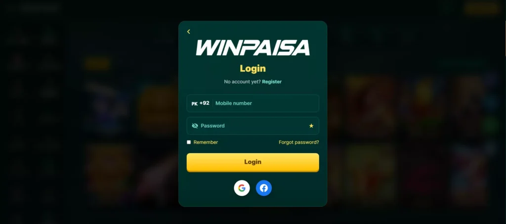 Easy login in Winpaisa game